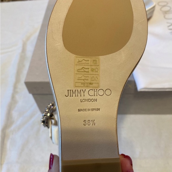 Jimmy Choo 
Mirabelle Satin Wedge Sandals - Picture 5 of 9